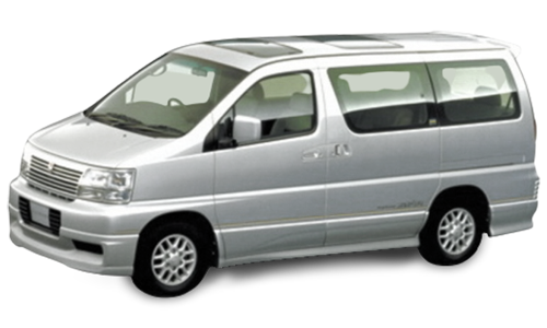 2D коврики EVA в салон и багажник  на Nissan Elgrand I C50 правый руль (1997-2002)