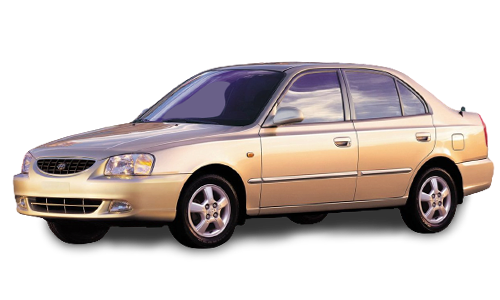 3D коврики EVA с бортами в салон на Hyundai Accent II (1999-2012)